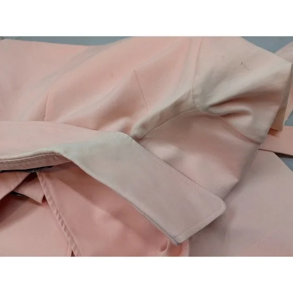 Vintage Seven City Women's L Belted Rain Trench‎ Coat Old Money Pastel Pink NWT - Picture 6 of 16